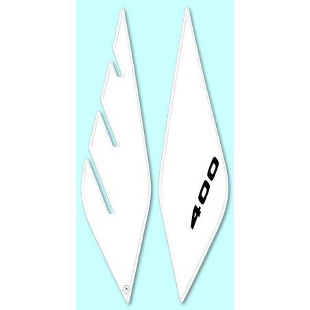 2 ADESIVI 3D PROTEZIONI FRONTALE compatibili per X MAX 400 YAMAHA XMAX 400 2013-2016